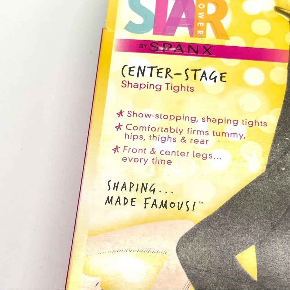 Star Power by SPANX Size A‎ Center-Stage Heathered Gray Grey Shaping Tights NEW